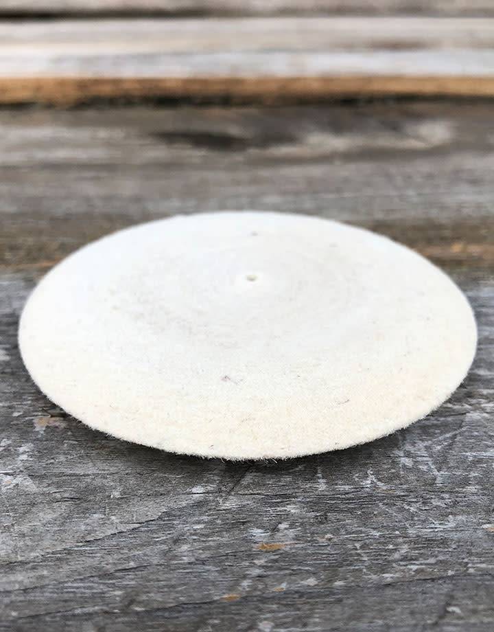 17-498 = Felt Crevice Wheel Buff 3" x 1/2"