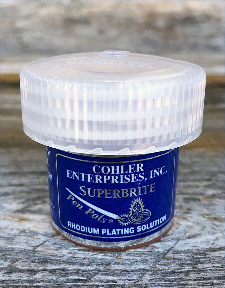 45.414 = Pen Plating Solution Rhodium 1/4g in 1oz Jar (Ships UPS Ground Only)