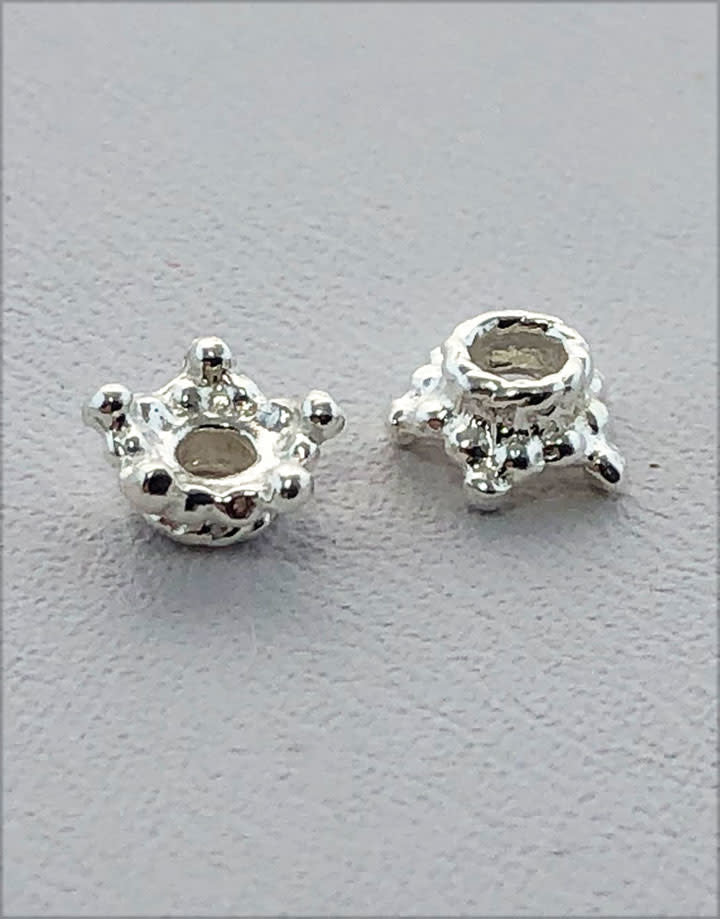 5020S-52 = Sterling Silver Bead Cap Star 5.0mm (Pkg of 5)