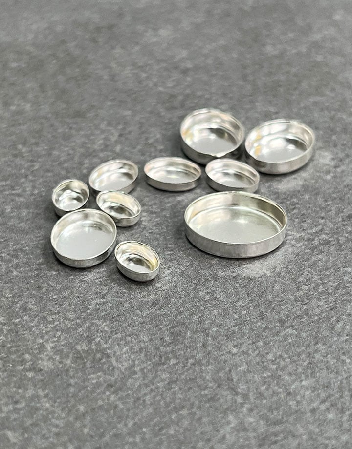 515S = Sterling Silver Oval Bezel Cup