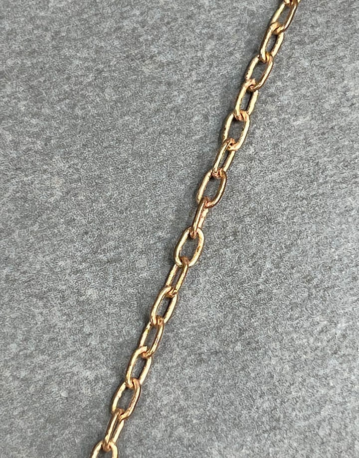 800BR-08 = Brass Oval Cable Chain 2.3mm wide (FOOT)
