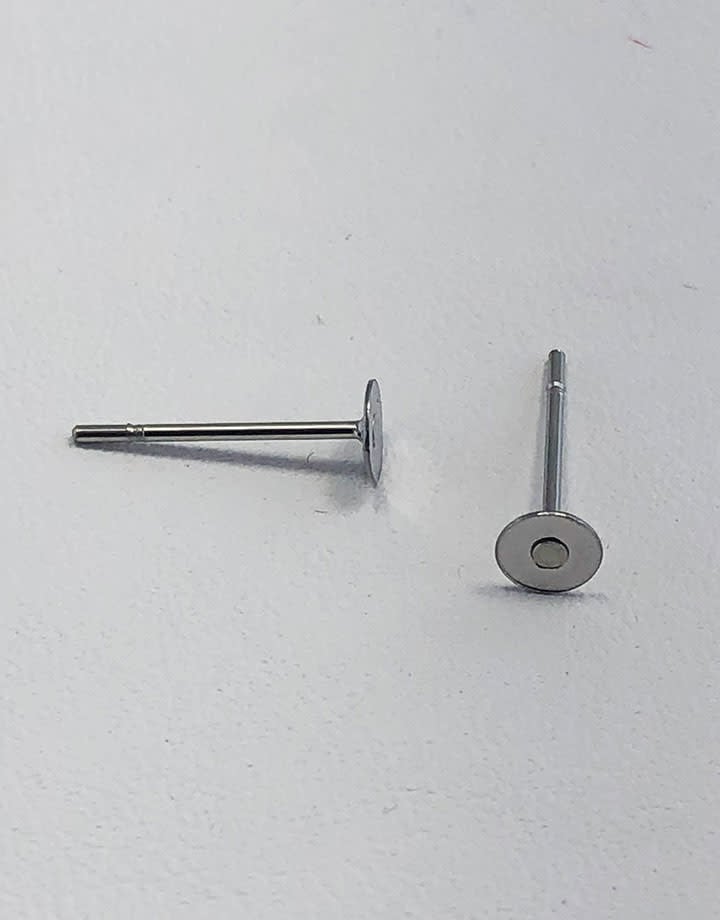 902L-43 = Ear Post Stainless Steel with 4mm Pad (Pkg of 144)