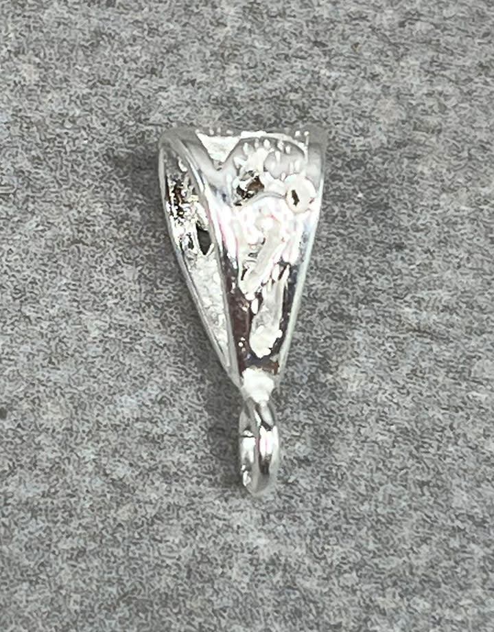 910S-38 = Sterling Silver Filigree Bail with Loop (Each)