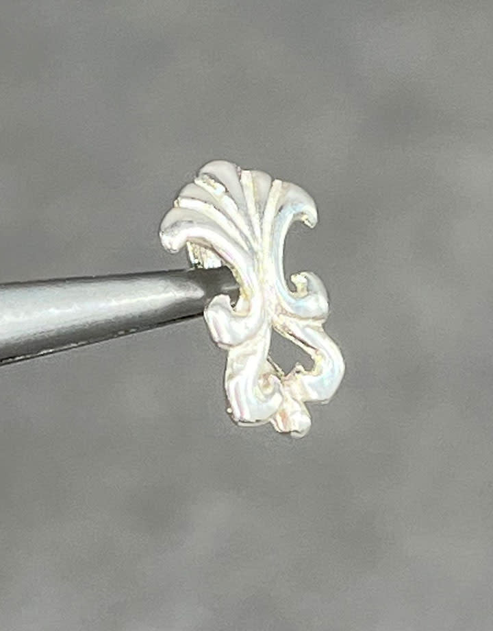 910S-50 = Sterling Silver Loop Bail with Fleur de Lis (Each)