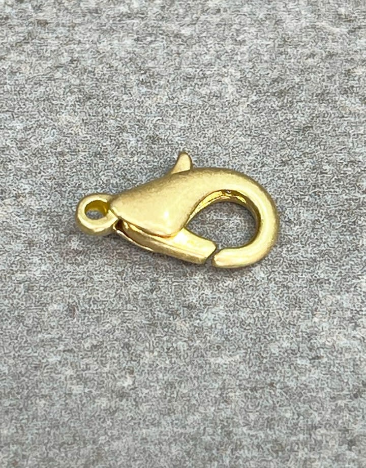 912BR-43 = Brass Oval Trigger Clasp 13mm (Pkg of 6)