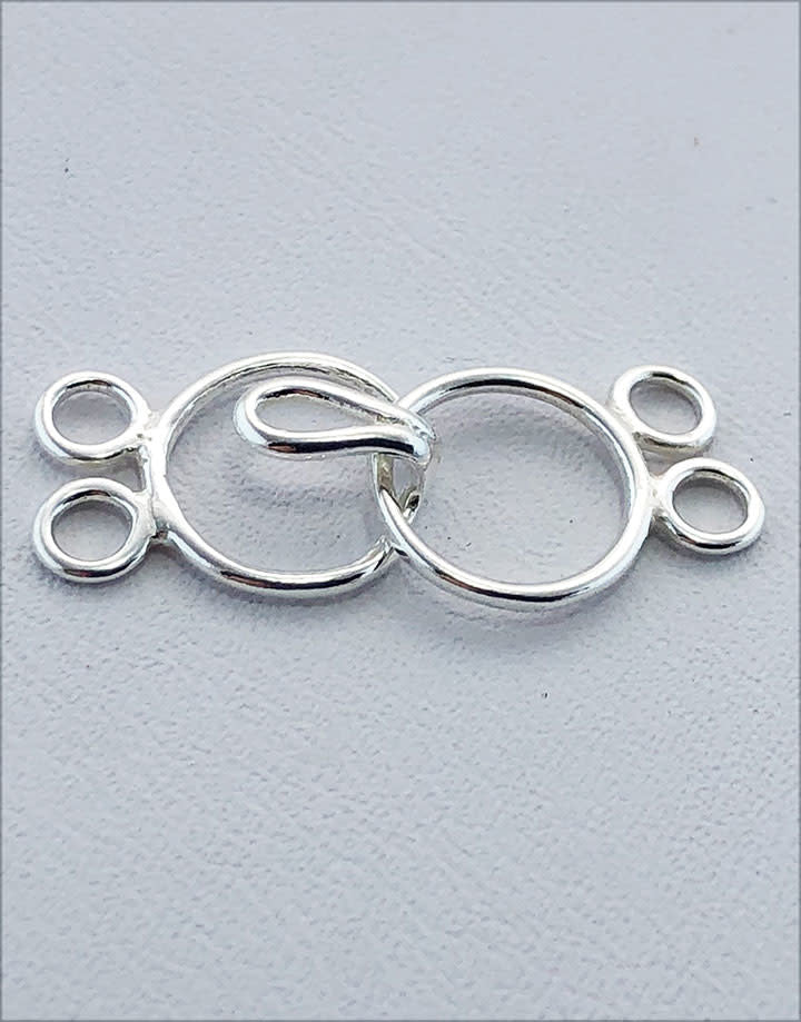 916S-02 = STERLING SILVER CLASP CIRCLE with 2 RING 9mm (EACH)