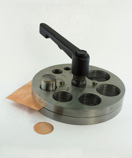 DA2590 = Economical Disc Cutter 1/8'' to 1-1/4'' - Ten Punches
