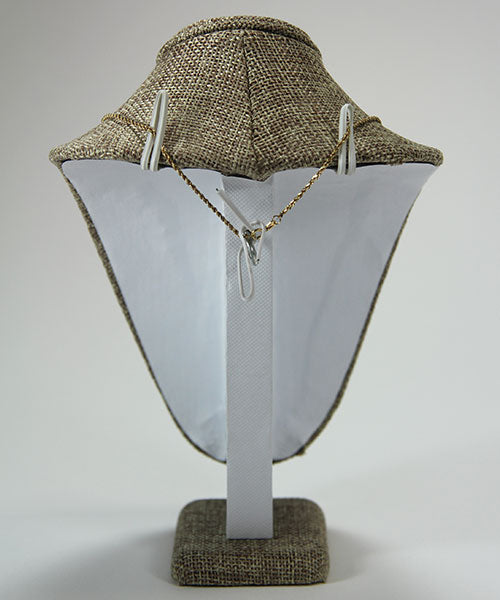DCH3893 = Burlap Necklace Bust 7-1/2" H