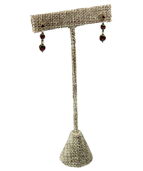 DER3254 = Burlap Earring Display 5-1/2" H (Pkg of 3)
