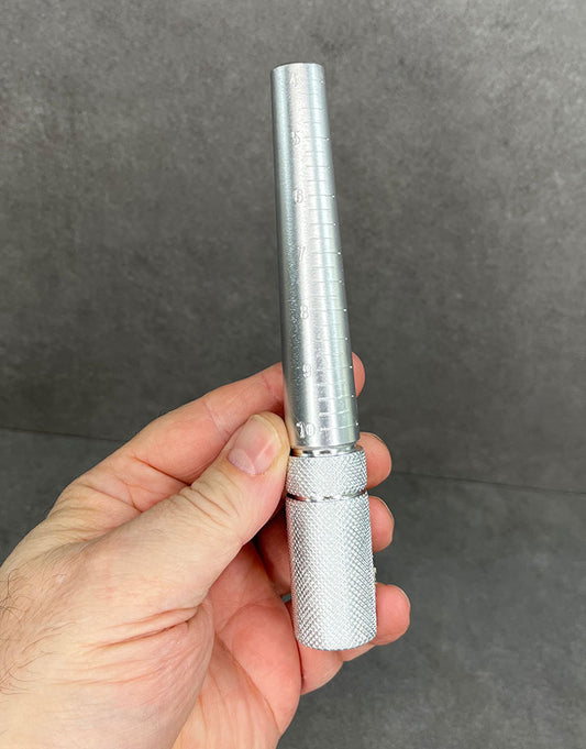 MD325 =Short Aluminum Ring Mandrel = Sizes 4-10