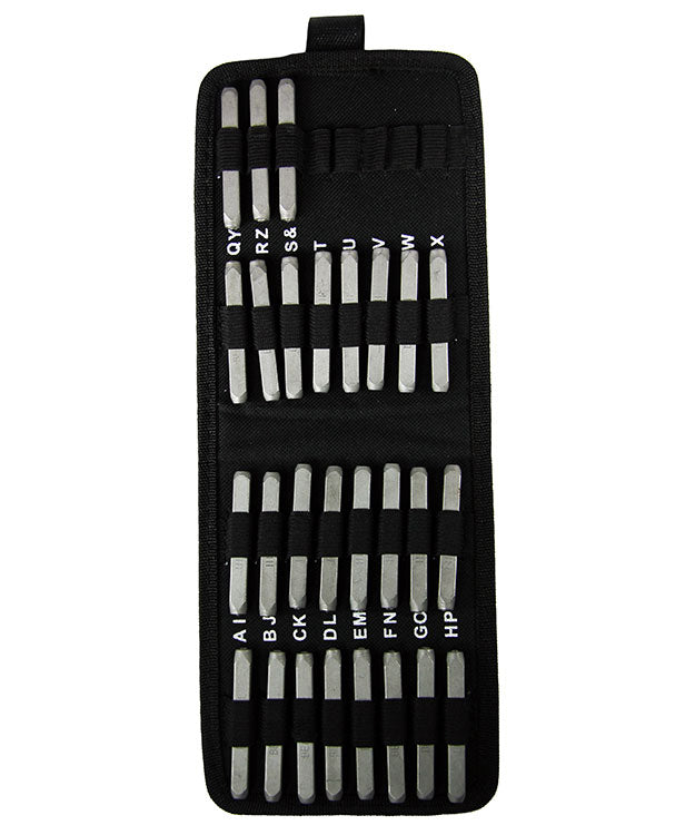 PN985 = Letter Punch Set 3mm Dots Lowercase 27pcs