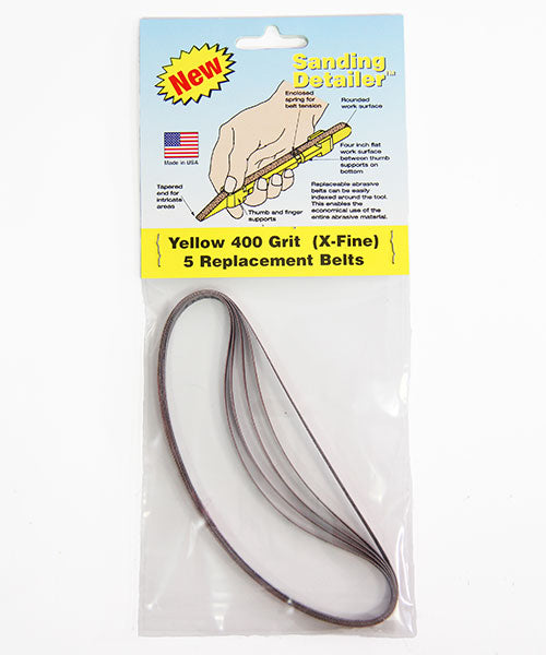 ST2309 = Sanding Detailer Replacement belts 400 Grit pkg of 5