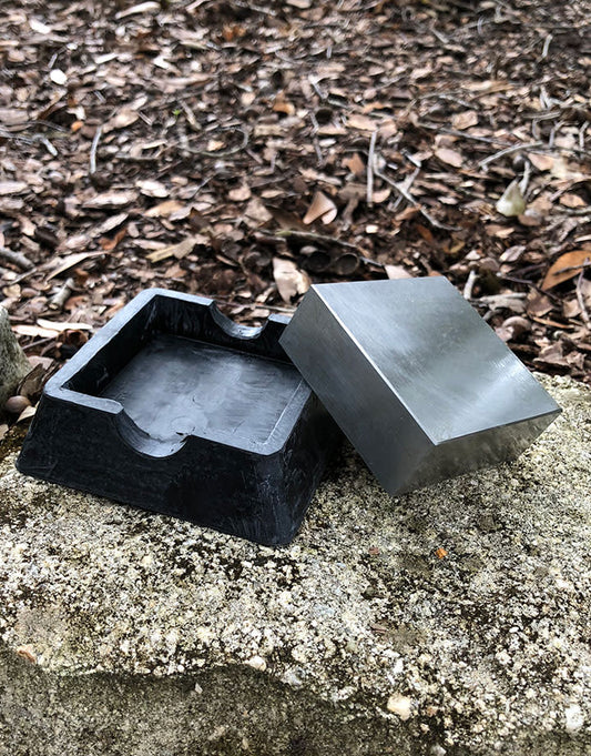 AN520 = Steel Bench Block with Removable Rubber Base 2-1/2'' x 2-1/2''