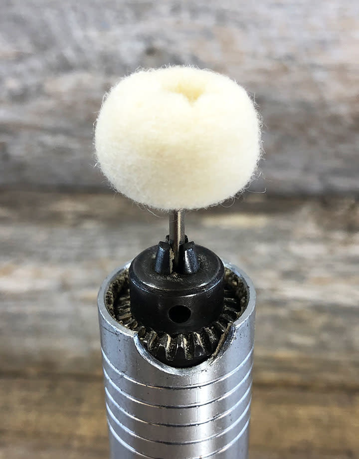 BF5703 = Mounted Cotton Polishing Buff 7/8" dia. (Pkg/3)