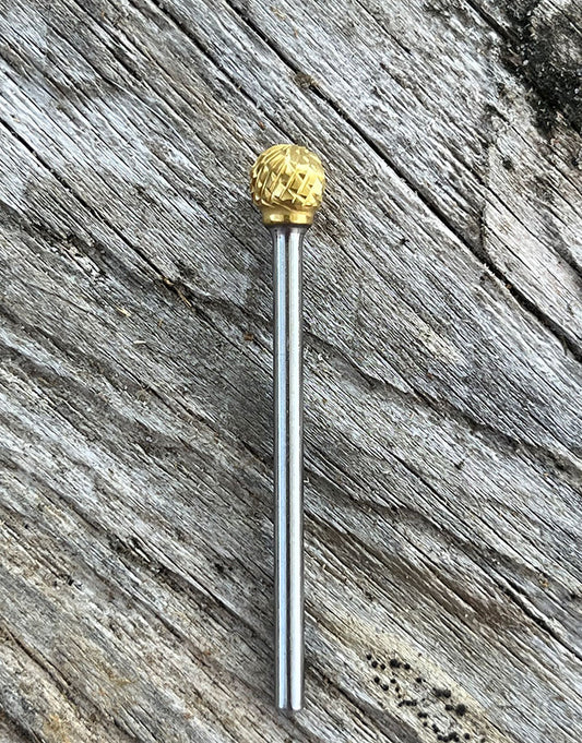 BR1952T = Ball Carbide Bur Coarse Cut - Titanium Nitride