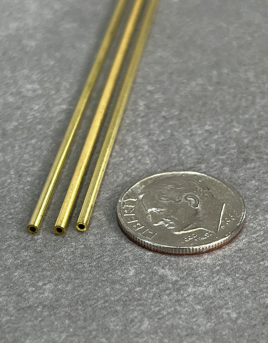 BRT0X = Yellow Brass Round Tubes 12" long **Choose Size**