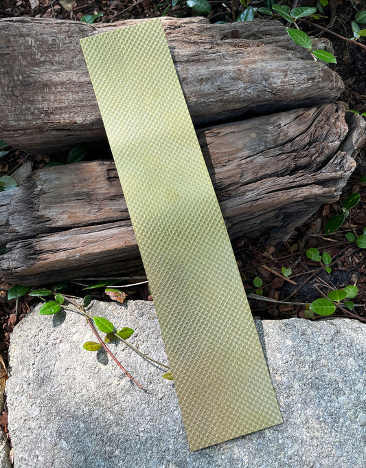 BSP217 "Shell" Patterned Brass Sheet 2-1/2" Wide