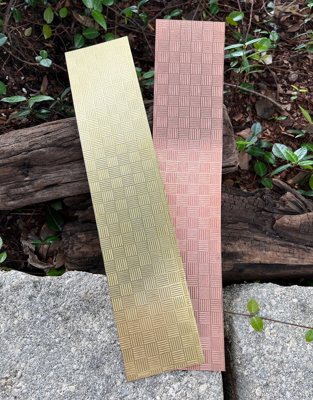 XSP225 = Pattern Metal Sheet "Striped Squares" 2-1/2" wide 24ga