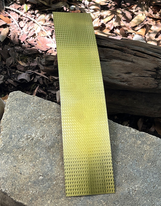 BSP229 "Diamond" Patterned Brass Sheet 2-1/2" Wide