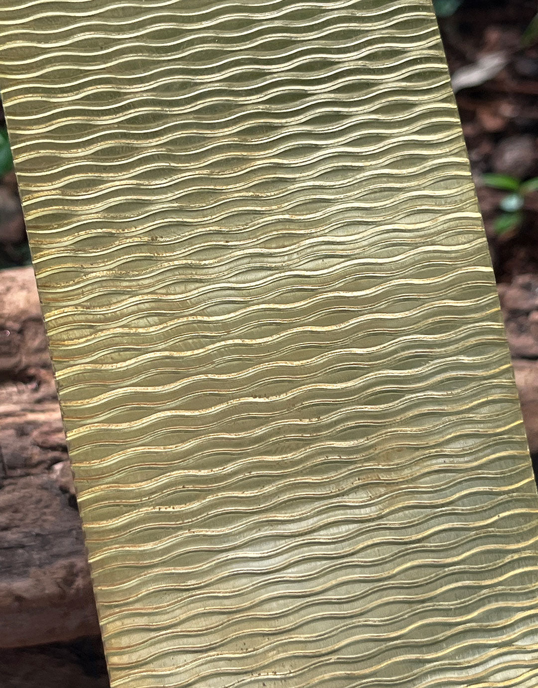 BSP238 "Slick Wave" Patterned Brass Sheet 2-1/2" Wide