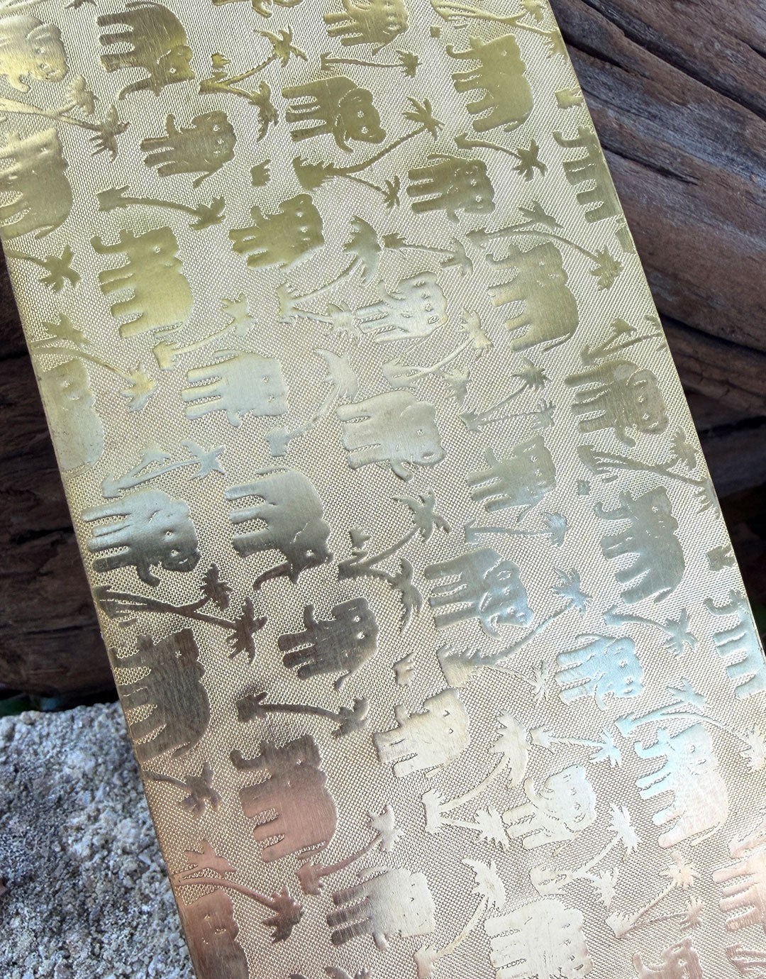 BSP248 "Elephant" Patterned Brass Sheet 2-1/2" Wide