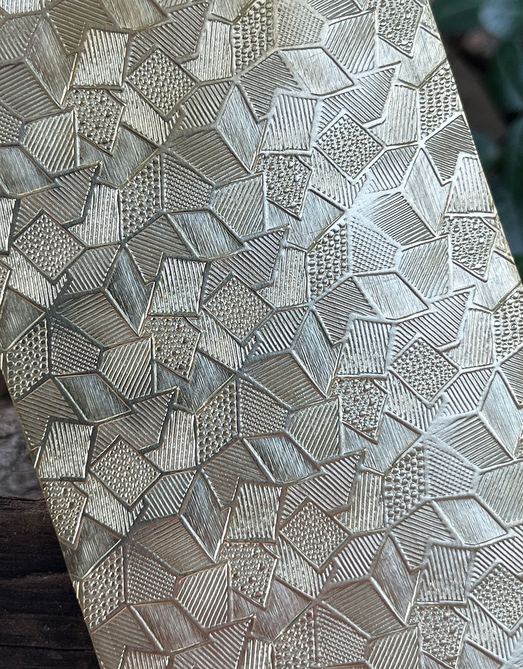 BSP250 "Multi Geometric" Patterned Brass Sheet 2-1/2" Wide