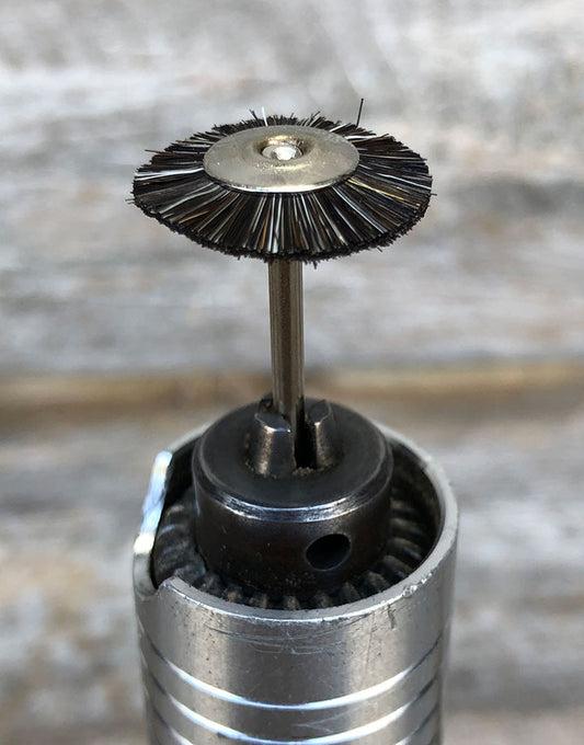 BU14XX = Mounted Bristle Wheel Brushes with 3/32" Mandrel (Doz)
