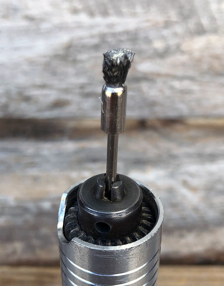 BU1455 = Mounted Steel End Brushes with 3/32" Mandrel (Dozen)