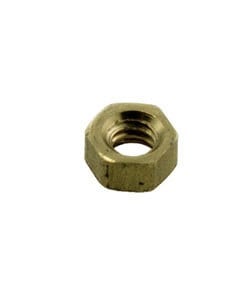 CCBR4002 = Brass Hex Nut for 0.060" SCREW (Size #0) (Pkg of 6)