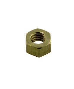 CCBR4003 = Brass Hex Nut for 0.073" SCREW (Size #1) (Pkg of 6)