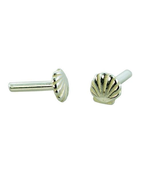 CCSP1203 = Silver Plated Brass Rivet Shell (Pkg of 10pcs)