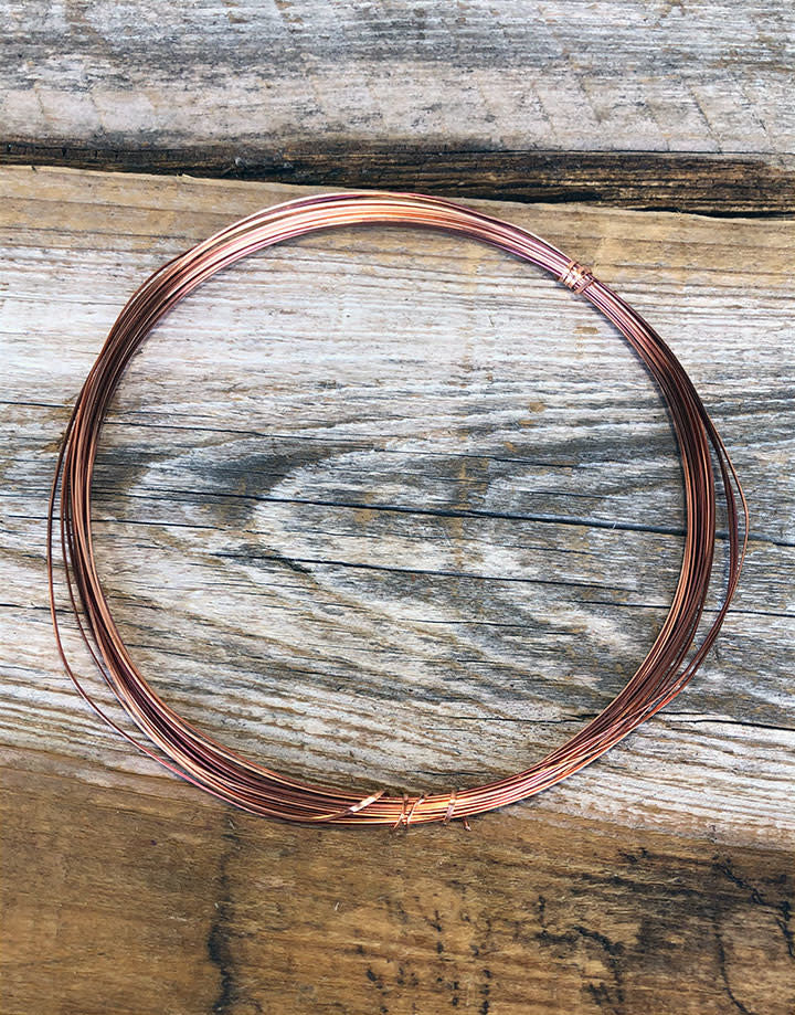 CHRW20 = Copper Wire Half Round 20ga 0.81mm Soft (Approx. 120ft)