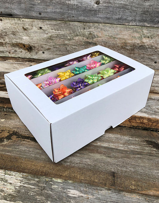 DBX1100 = Hat Boxes Metallic Color Assorted Shapes (box of 48)