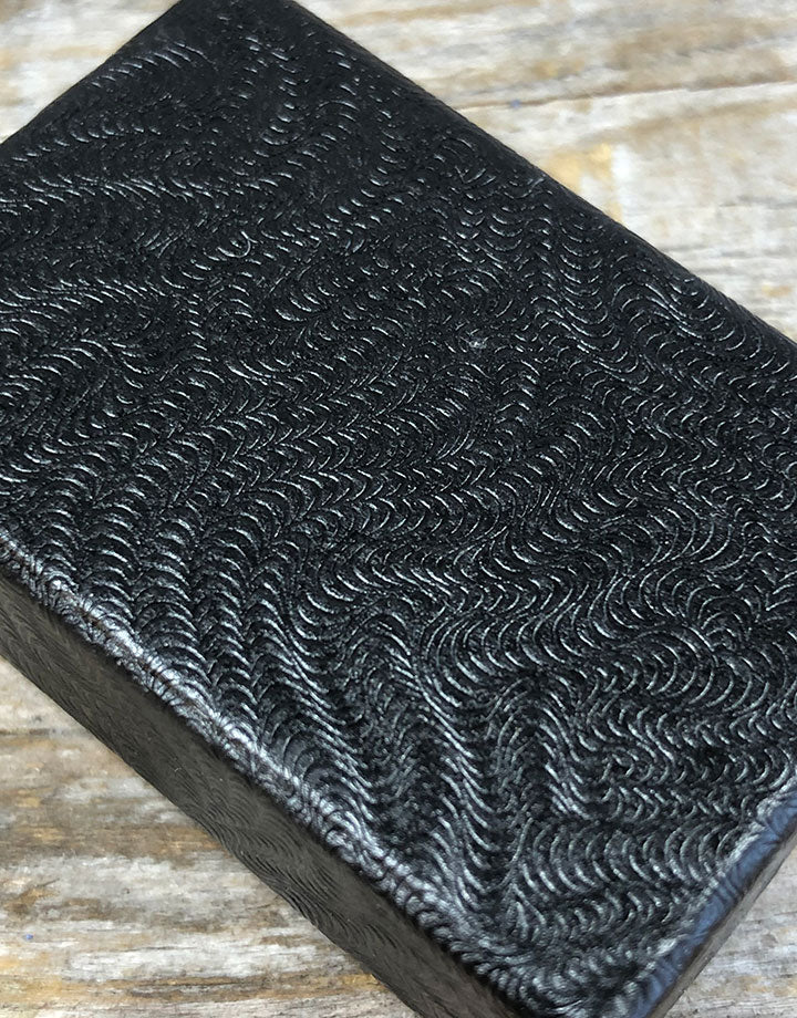 DBX2810B = BOXES - COTTON FILLED BLACK SWIRL 1-7/8'' x 1-1/4'' x 5/8'' CASE 100