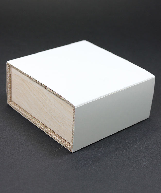 DBX3051 = Burlap Deluxe Magnetic Combination Box 3-3/8'' x 3-3/8'' x 1-3/8'' (Each)