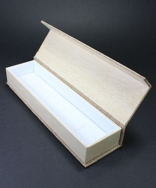 DBX3053 = Burlap Deluxe Magnetic Bracelet/Watch Box 8-3/4'' x 2-1/4'' x 1'' (Each)