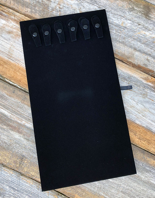 DCH1293S = Value Velvet Tray Insert Chain Pad with 6 Snaps and Stand