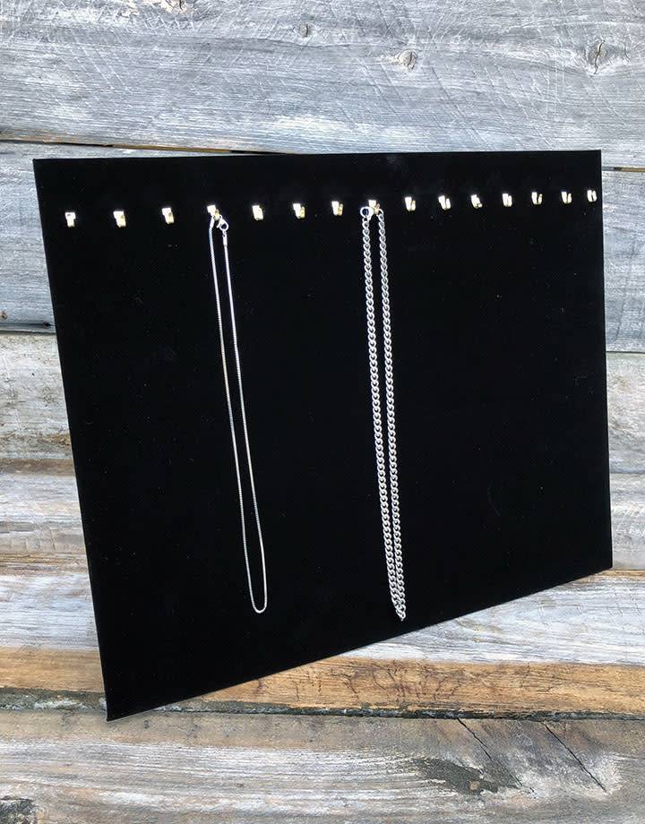 DCH1682 = Velvet Necklace Easel 12''H x 15''W with 15 Hooks