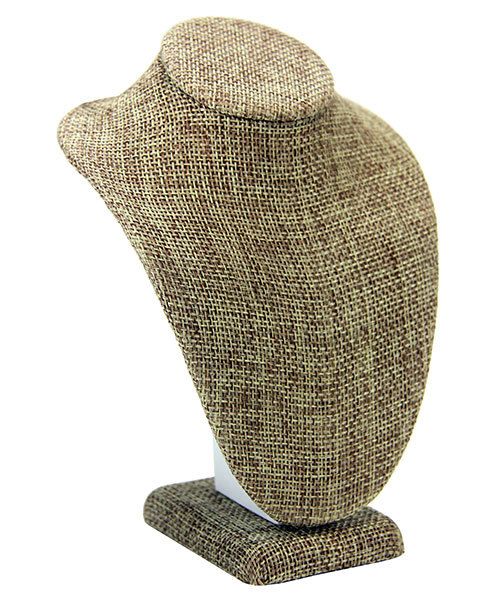 DCH3896 = Burlap Necklace Bust 4-1/4'' wide x 6'' high