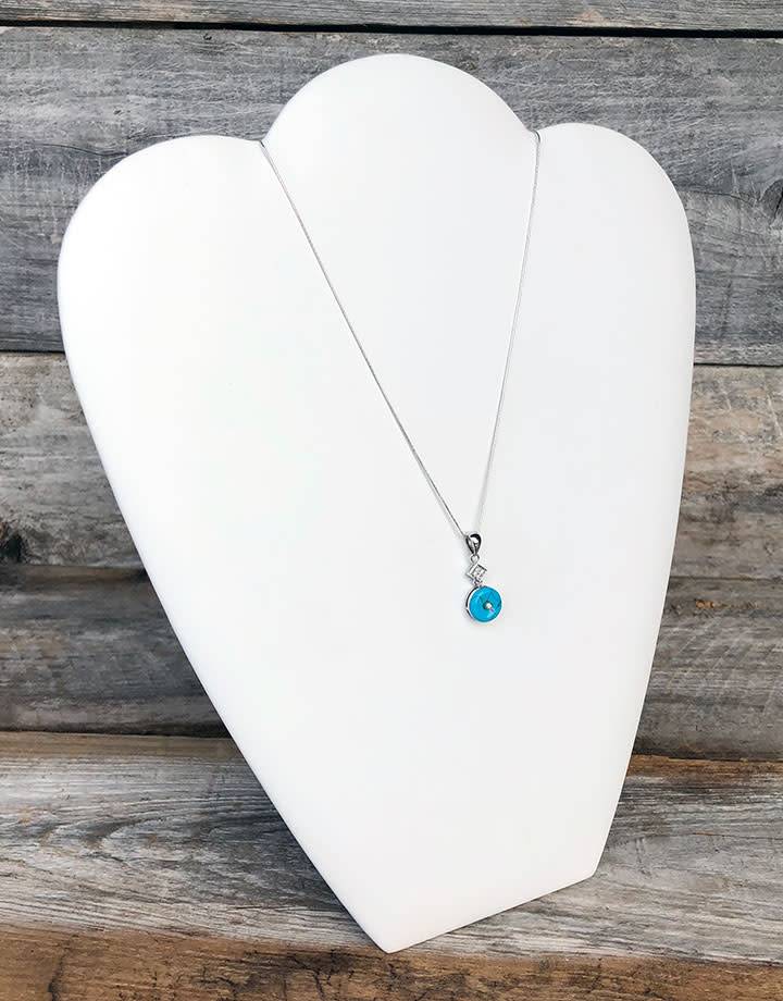 DCH6676 = Leatherette Padded Necklace Easel 10-3/4"H