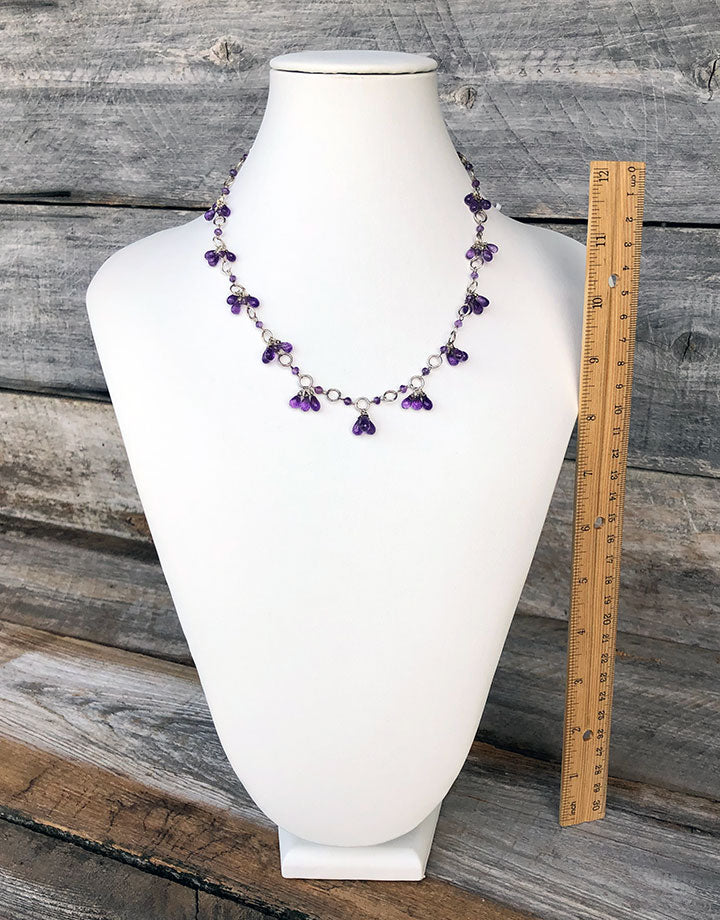 DCH6868 = White Leatherette Necklace Display 14-1/4''H x 9-1/2''W