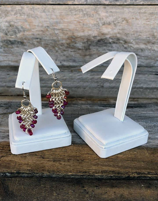 DER6722 = Leatherette Earring Stand 2-1/4x2-1/4x3-1/2''H (Each)