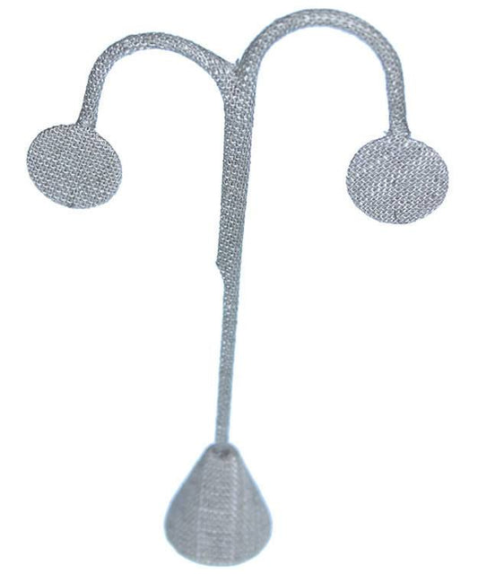 DER7249 = Grey Linen Earring Display 6-1/4" H (Pkg of 3)