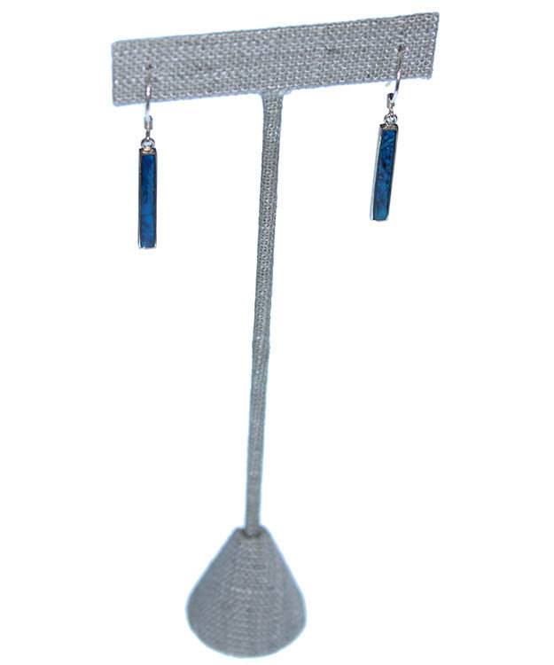 DER7255 = Grey Linen Earring Display 6-1/2'' high (Pkg of 3)