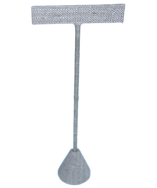 DER7255 = Grey Linen Earring Display 6-1/2" H (Pkg of 3)