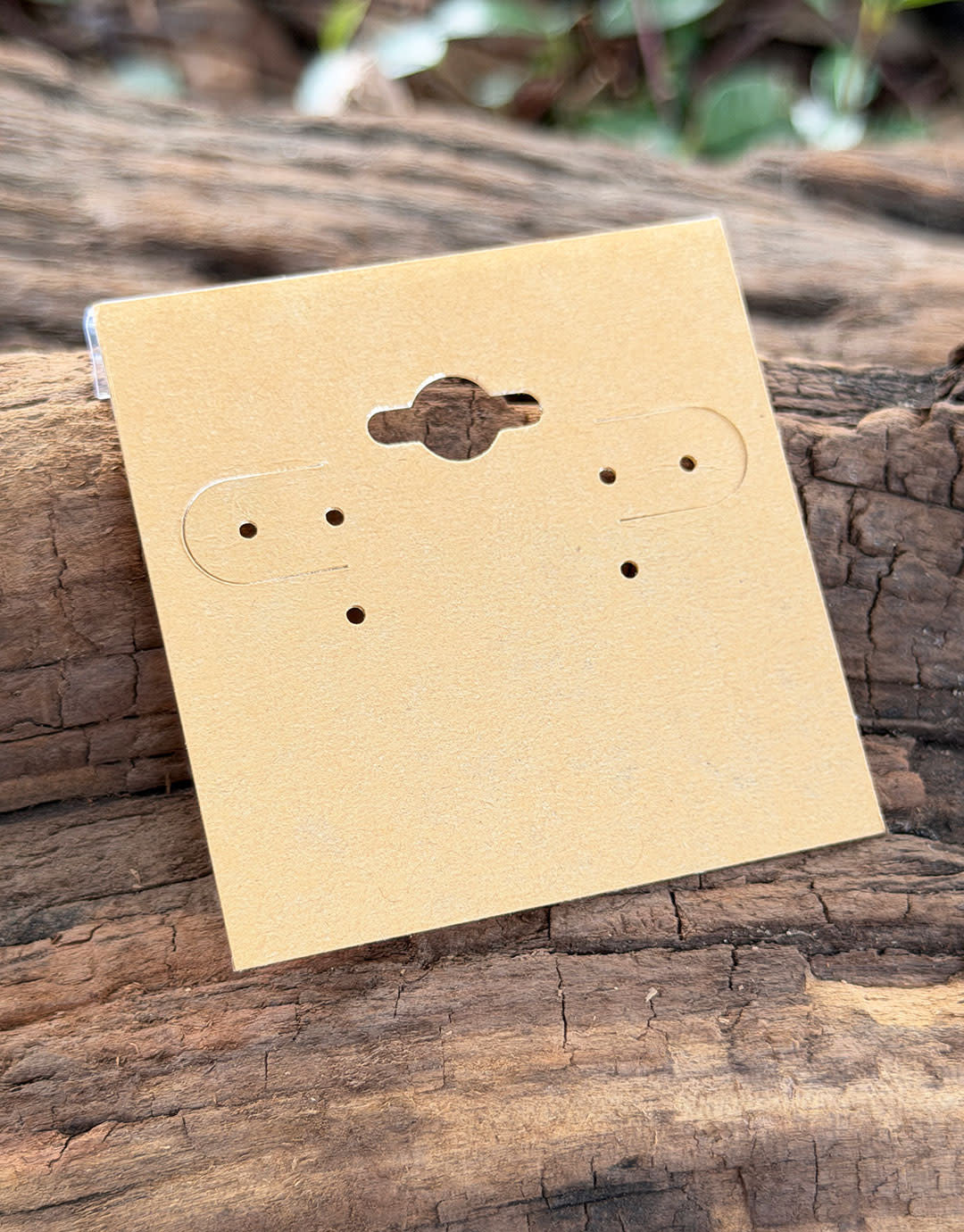 DER751 = Hanging Earring Card Kraft Paper Covered 2'' ''PLAIN'' (Pkg of 100)