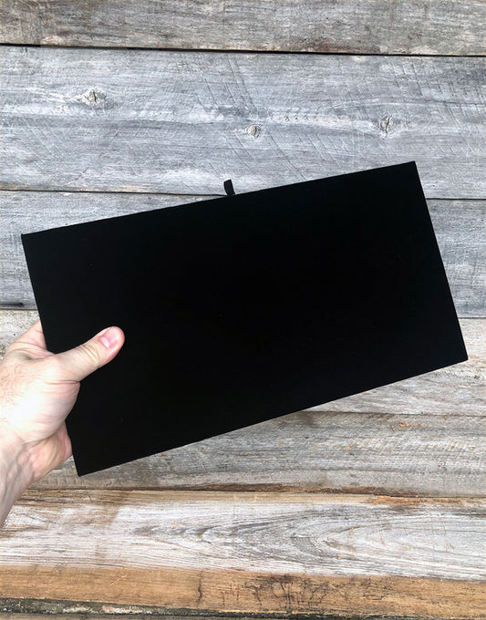 DIS1910 = ECONOMY VELVET TRAY INSERT PAD BLACK