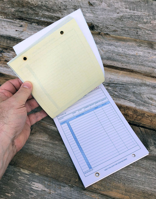 DIS3813 = RECEIPT BOOK - 50pgs - APPROX. 8''x5'' - 20 lines