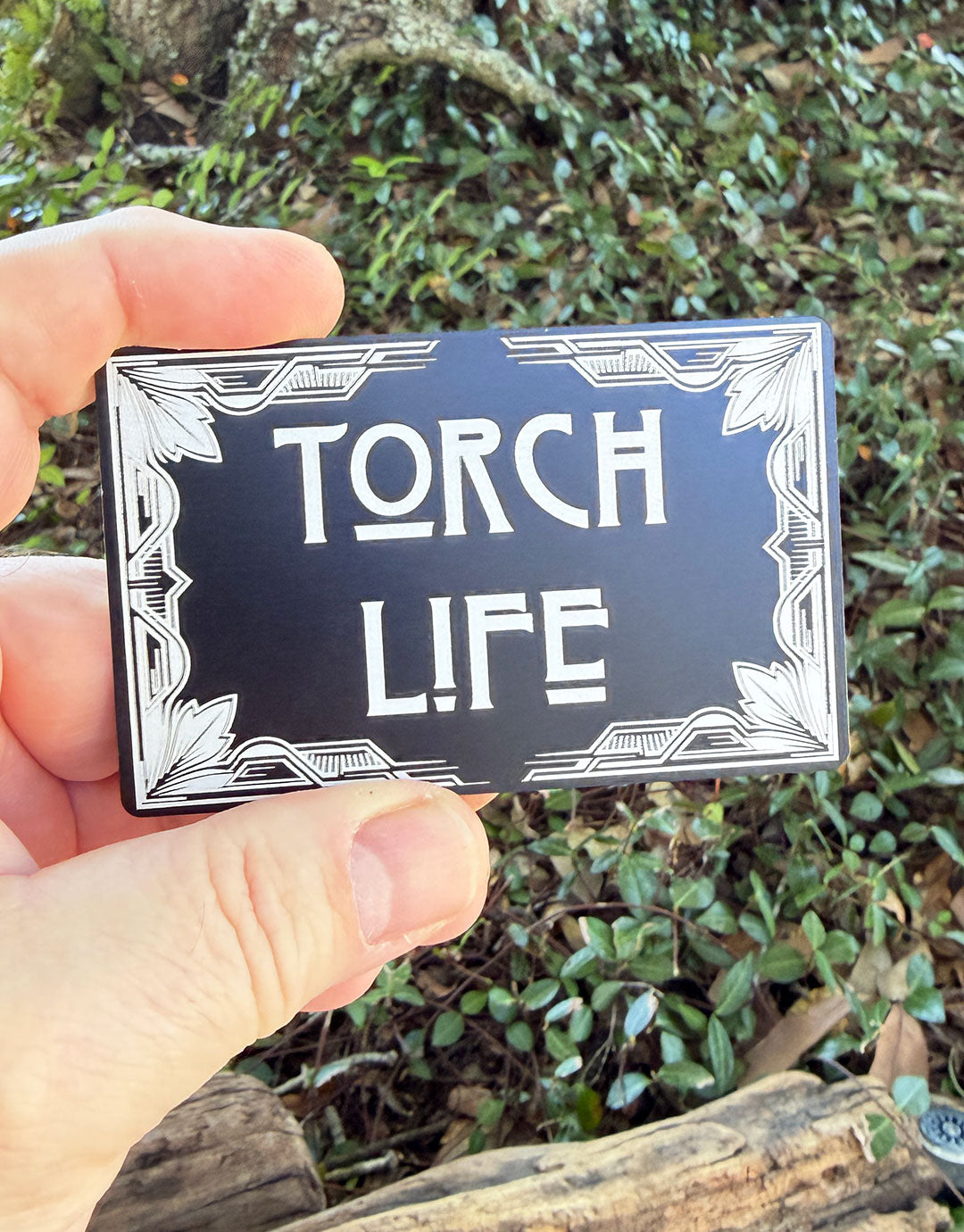DSI13XX = Laser Engraved Art Deco Black Aluminum Showcase Sign **Choose Message**