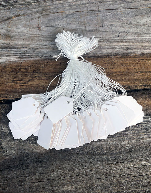 DTA1211 = Paper String Tag 9/16'' x 15/16'' White (Pkg of 1000)